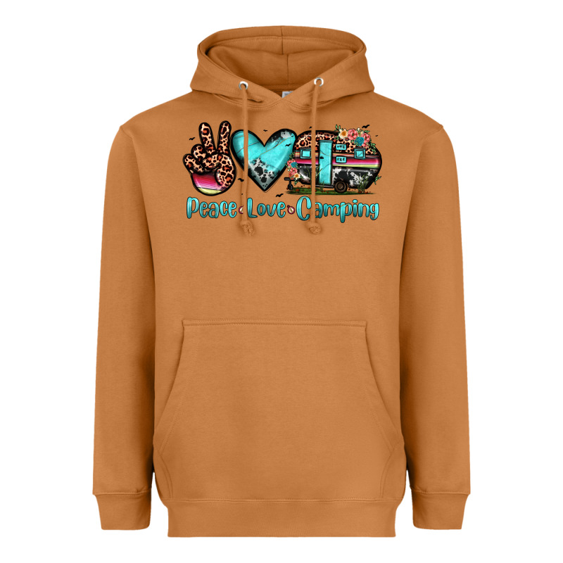 Peace Love Camping Heavyweight Hoodie by JahusDesignShop | Teevron