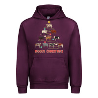 Mauve Wine mooey christmas Urban Hoodie - MaliasSmallBusiness