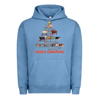 Pigment Pebble Blue mooey christmas Urban Hoodie - MaliasSmallBusiness