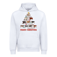 White mooey christmas Urban Hoodie - MaliasSmallBusiness