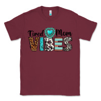 Burgundy tired mom vibes Classic Tee - texasbilliewilder