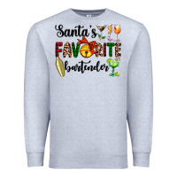 Heather Grey santa's favorite bartender Premium Sweatshirt - AdoDesignShop