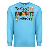 Ocean Blue santa's favorite bartender Premium Sweatshirt - AdoDesignShop