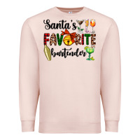 Pale Pink santa's favorite bartender Premium Sweatshirt - AdoDesignShop