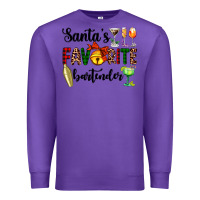 Purple santa's favorite bartender Premium Sweatshirt - AdoDesignShop