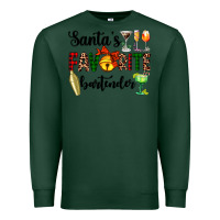 Sports Green santa's favorite bartender Premium Sweatshirt - AdoDesignShop