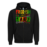 Black Free-ish since 1865 Zipper Hoodie - Zillion Design Studio