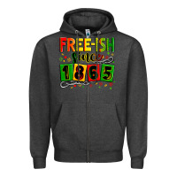 Charcoal Heather Free-ish since 1865 Zipper Hoodie - Zillion Design Studio
