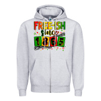 Heather Grey Free-ish since 1865 Zipper Hoodie - Zillion Design Studio