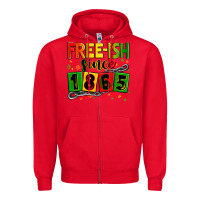 Red Free-ish since 1865 Zipper Hoodie - Zillion Design Studio
