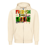 Sandshell Free-ish since 1865 Zipper Hoodie - Zillion Design Studio