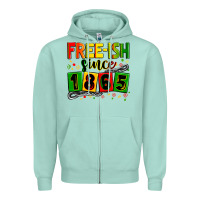 Seafoam Free-ish since 1865 Zipper Hoodie - Zillion Design Studio
