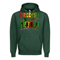 Sports Green Free-ish since 1865 Zipper Hoodie - Zillion Design Studio
