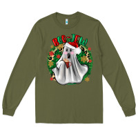Army Green ghost dead inside but it’s christmas boojee Long Sleeve Tee - Zillion Design Studio