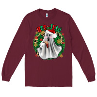 Burgundy ghost dead inside but it’s christmas boojee Long Sleeve Tee - Zillion Design Studio