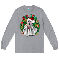 Heather Grey ghost dead inside but it’s christmas boojee Long Sleeve Tee - Zillion Design Studio