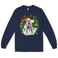 Navy ghost dead inside but it’s christmas boojee Long Sleeve Tee - Zillion Design Studio
