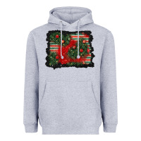 Heather Grey christmas ornament background Heavyweight Hoodie - BundleAndBundleShop
