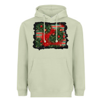 Matcha christmas ornament background Heavyweight Hoodie - BundleAndBundleShop