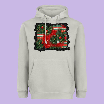 Christmas Ornament Background Heavyweight Hoodie Designed By Bundleandbundleshop