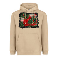 Mushroom christmas ornament background Heavyweight Hoodie - BundleAndBundleShop