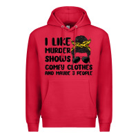 Cardinal i like murder shows comfy clothes and maybe 3 peop Premium Hoodie - MaliasSmallBusiness