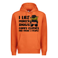 Carrot i like murder shows comfy clothes and maybe 3 peop Premium Hoodie - MaliasSmallBusiness