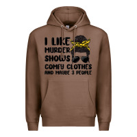 Chestnut i like murder shows comfy clothes and maybe 3 peop Premium Hoodie - MaliasSmallBusiness