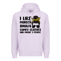 Lilac i like murder shows comfy clothes and maybe 3 peop Premium Hoodie - MaliasSmallBusiness