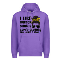 Purple i like murder shows comfy clothes and maybe 3 peop Premium Hoodie - MaliasSmallBusiness