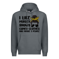 Rock i like murder shows comfy clothes and maybe 3 peop Premium Hoodie - MaliasSmallBusiness