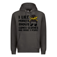 Smoke i like murder shows comfy clothes and maybe 3 peop Premium Hoodie - MaliasSmallBusiness