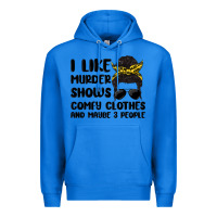 True Royal i like murder shows comfy clothes and maybe 3 peop Premium Hoodie - MaliasSmallBusiness