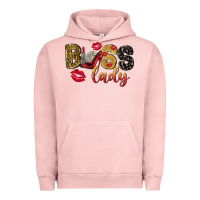 Pigment Salmon boss lady with money Urban Hoodie - NancyCooperArtShop