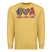Antique Gold peace love cure Premium Sweatshirt - JahusDesignShop