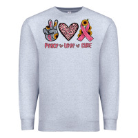Heather Grey peace love cure Premium Sweatshirt - JahusDesignShop
