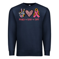 Navy peace love cure Premium Sweatshirt - JahusDesignShop