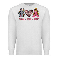 Oatmeal Heather peace love cure Premium Sweatshirt - JahusDesignShop