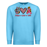 Ocean Blue peace love cure Premium Sweatshirt - JahusDesignShop