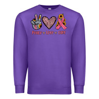 Purple peace love cure Premium Sweatshirt - JahusDesignShop