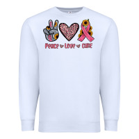 White peace love cure Premium Sweatshirt - JahusDesignShop