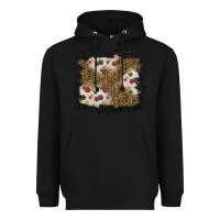 Black christmas mistletoe background Heavyweight Hoodie - BundleAndBundleShop
