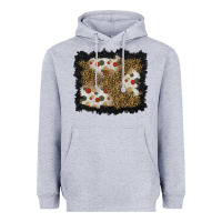 Heather Grey christmas mistletoe background Heavyweight Hoodie - BundleAndBundleShop