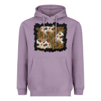 Lavender christmas mistletoe background Heavyweight Hoodie - BundleAndBundleShop