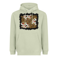 Matcha christmas mistletoe background Heavyweight Hoodie - BundleAndBundleShop