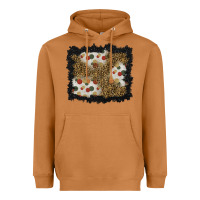 Meerkat christmas mistletoe background Heavyweight Hoodie - BundleAndBundleShop