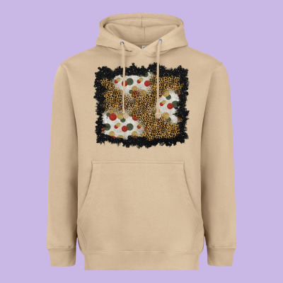 Christmas Mistletoe Background Heavyweight Hoodie Designed By Bundleandbundleshop