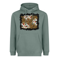 Sage christmas mistletoe background Heavyweight Hoodie - BundleAndBundleShop