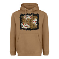 Toasted Coconut christmas mistletoe background Heavyweight Hoodie - BundleAndBundleShop