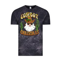Cloud Black cowboy christmas santa Vintage Tee - BarkalooDesign